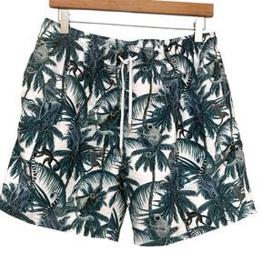 Tropical Print Men's Swim Shorts, New